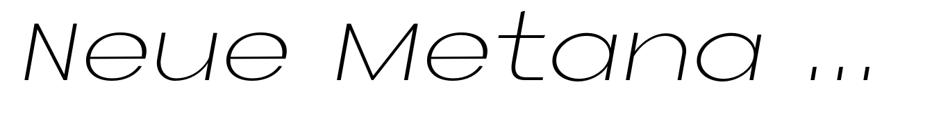 Neue Metana Extra Light Italic